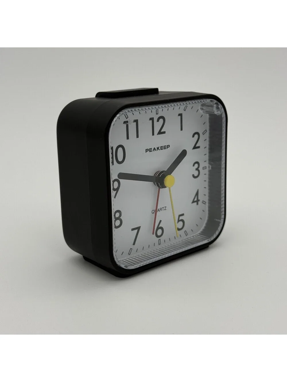 Peakeep Small Battery Operated Analog Travel Alarm Clock  Assorted Colors